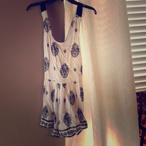 White and black Romper